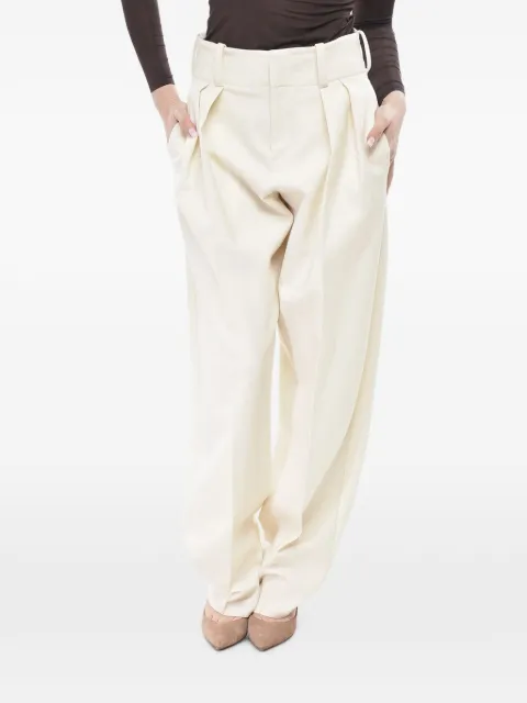 SUPER BLOND pleated high-rise trousers White TROUSERBBPANNA