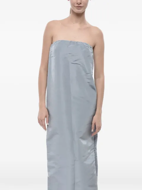 SUPER BLOND strapless side-slit midi dress Blue DRESSBAZZURRO
