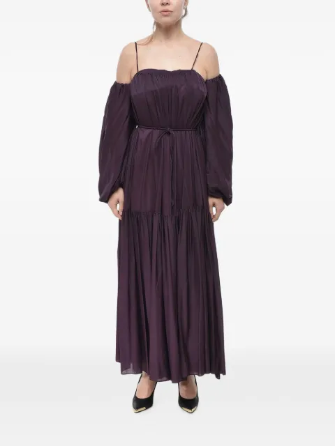 SUPER BLOND ruffled off-shoulder maxi dress Purple DRESSCBVIO