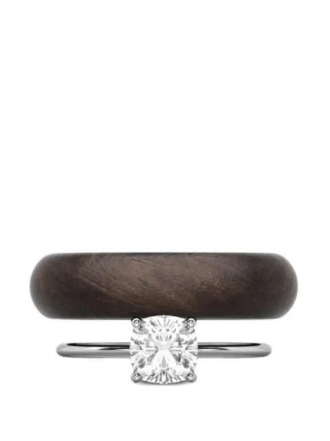 SOLO for diamonds lab-grown diamond cushion-cut rings Brown S00896