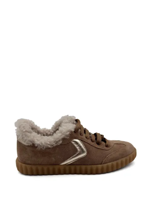 Voile Blanche Ines shearling-trim sneakers Brown INESFURSUEDE