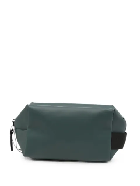 Rains logo-debossed wash bag Green 15580