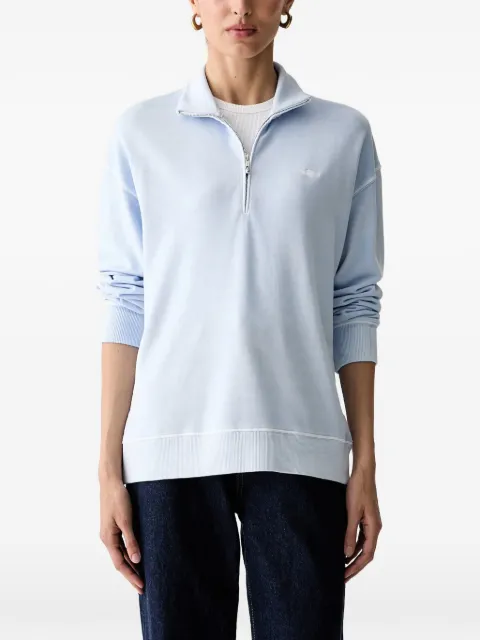 Gant quarter-zip logo-embroidered sweater Blue 4201318
