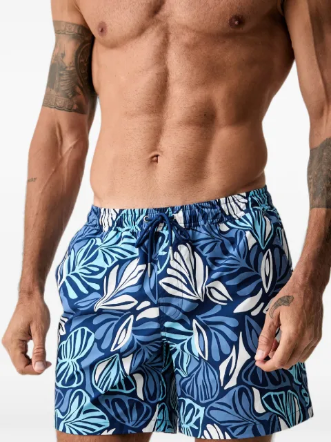 Marc O'Polo leaf-print swim shorts Blue 10226711