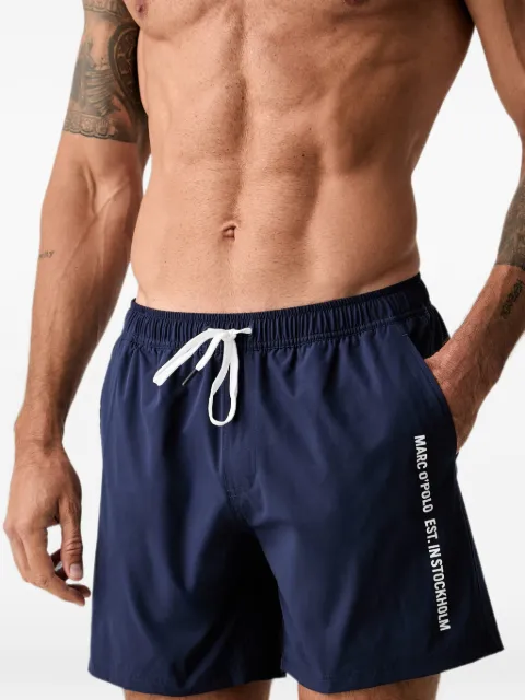 Marc O'Polo logo-print drawstring swim shorts Blue 10218843