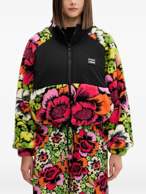 Rip Curl x FARM Rio Blooming floral-print panelled jacket Black 0C6WFL