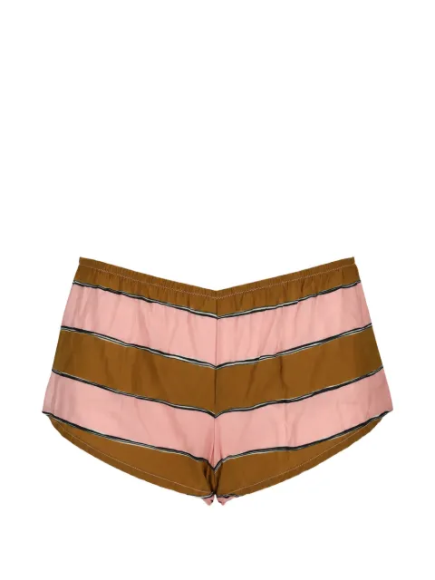 Laura Urbinati silk striped pyjamas Brown I5S07SR