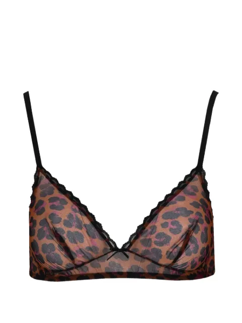Laura Urbinati leopard-print triangle bra Brown I7R04RR