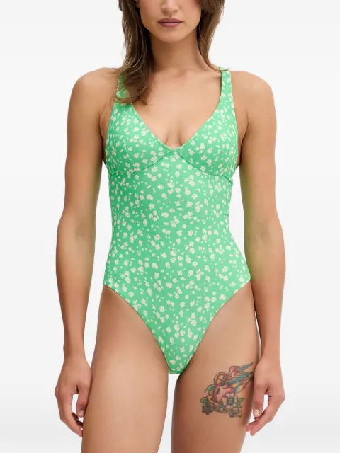 Rip Curl Surf Side Good floral-print swimsuit Green 0W2WSW
