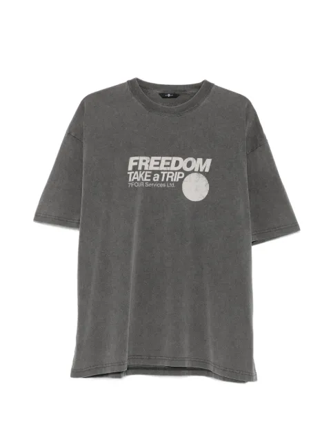 7 For All Mankind graphic-print crew-neck T-shirt Grey 7MEN0H50