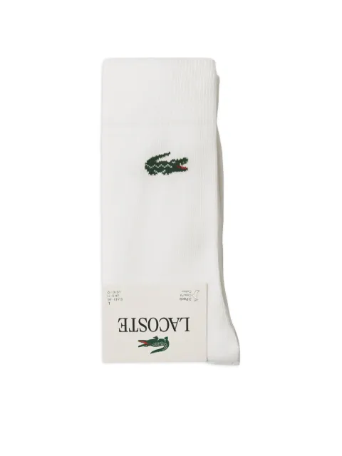 Lacoste logo-intarsia ribbed socks (pack of three) White RA9247