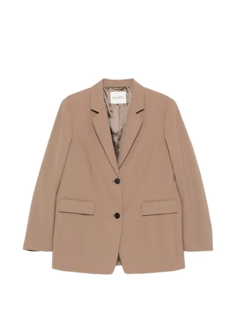 Closed single-breasted notched-lapels blazer Neutrals C9714835P22