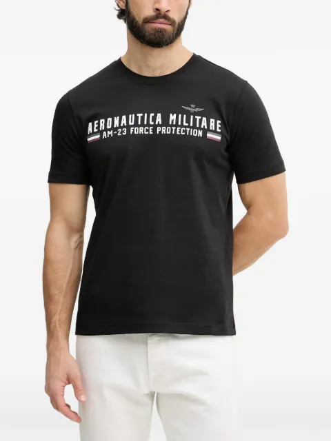 Aeronautica Militare logo-print T-shirt Black TS1942UJ00538