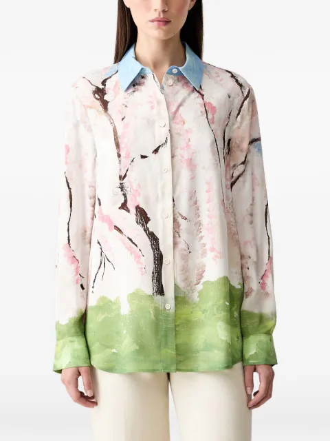 Stine Goya relaxed-fit long-sleeve shirt Neutrals SGT091