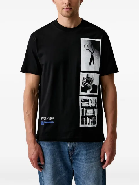 Karl Lagerfeld Jeans graphic-print crew-neck T-shirt Black B3M17031999