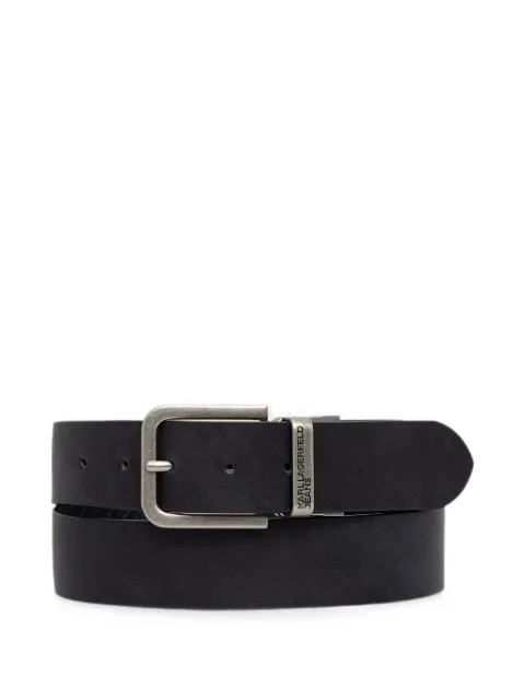 Karl Lagerfeld Jeans logo-embossed reversible belt Black B3M33093999