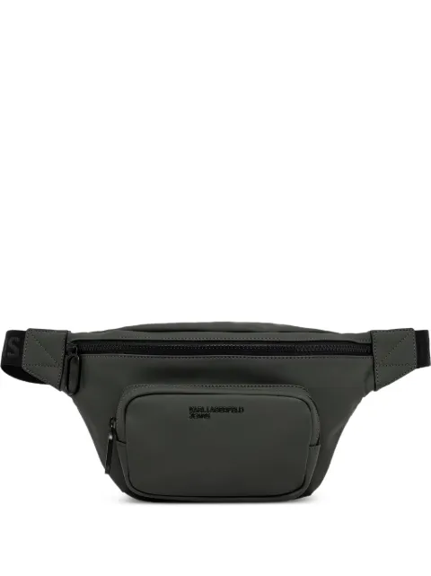 Karl Lagerfeld Jeans logo-embossed front-pocket belt bag Green B3M302262OR