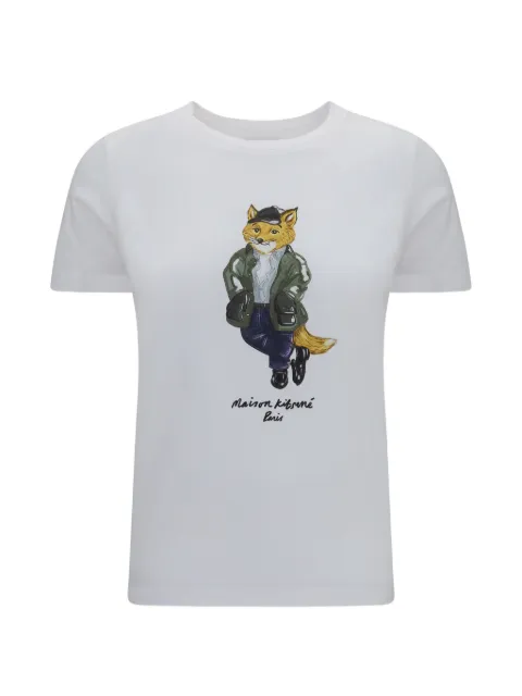 Maison Kitsuné Weekend Fox graphic-print T-shirt White MRWJT11KJ7026