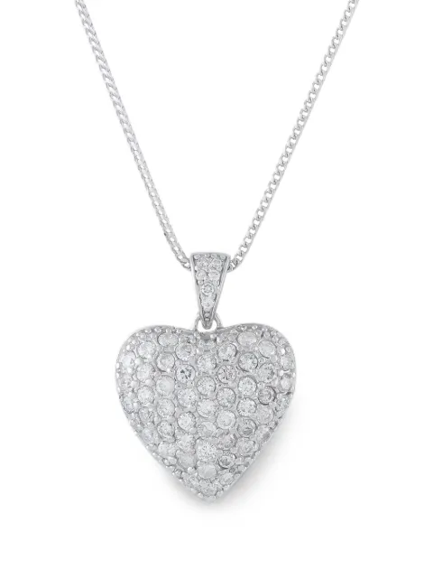 LB Exclusive diamond heart-pendant necklace Silver MF47062526