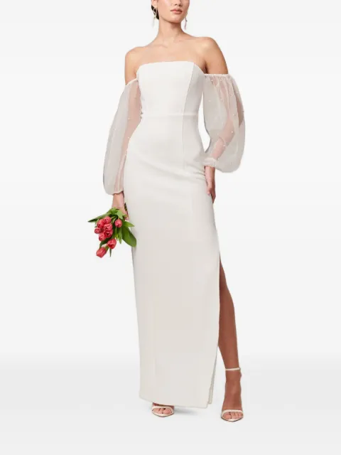 BWLDR pearl-embellishment maxi dress White BW03329
