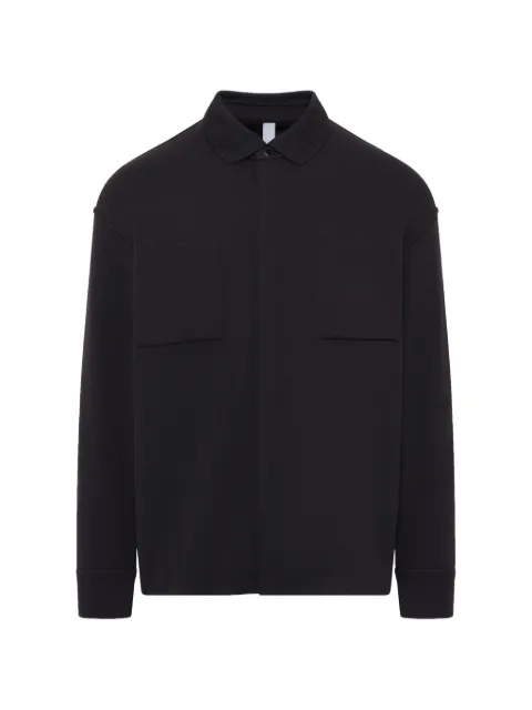 CFCL concealed-placket long-sleeve shirt Black CF012KJ038GP00199N