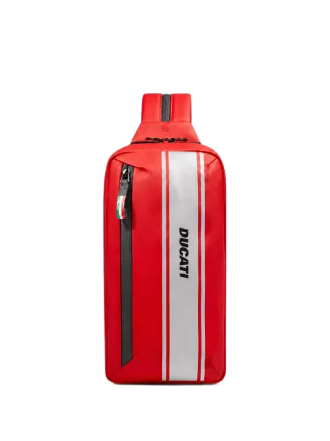 PIQUADRO x Ducati logo-print backpack Red CA6466C2OWD
