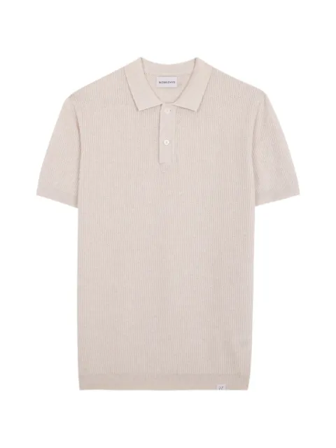 NOWADAYS ribbed-knit polo shirt Neutrals NOS038