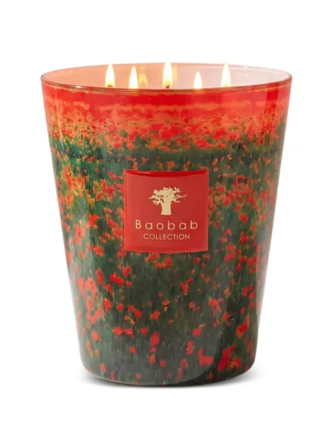 Baobab Arty Flowers grande flower-print candle Red MAX24AFPO