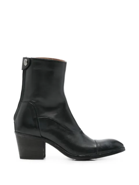 Alberto Fasciani cap-toe rear-zip boots Blue LILY14004