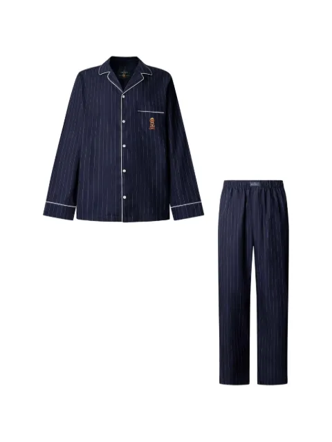 Hackett London Harry pinstripe pajamas Blue HMU200066