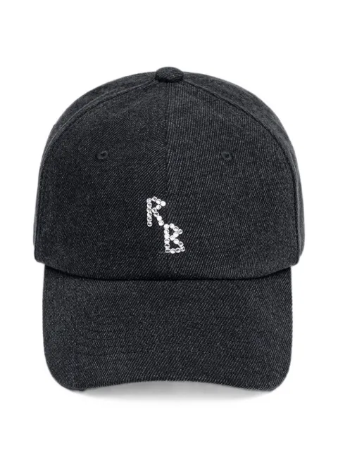 Ruslan Baginskiy crystal-embroidered denim baseball cap Black CRYSTALEMBROIDEREDDENIMBASEBALLCAPBSB033CJNSDMDBLACKR26