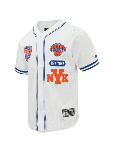 STADIUM GOODS® New York Knicks Letterman mesh shirt White BNK1516960WTB