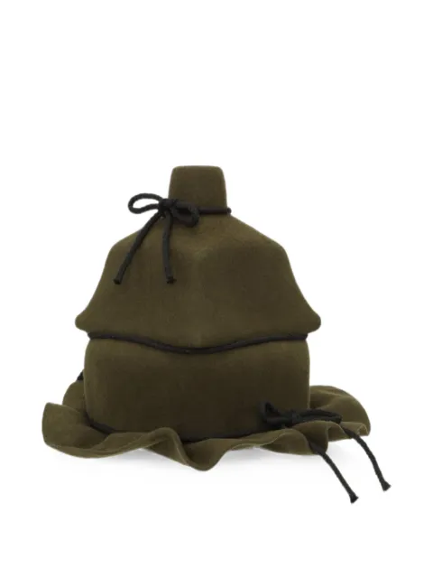 Henrik Vibskov Christo Wrap ruffled hat Green AW26STUDA914