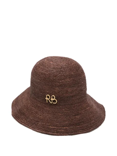 Ruslan Baginskiy logo-embroidered sun hat Brown BCT09PSTR