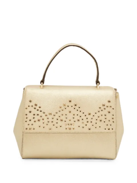 DKNY Vintage Eyelet Flap top-handle bag Gold 1375750