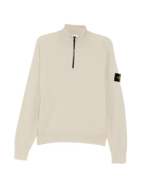 Stone Island Compass-patch half-zip sweater Neutrals L2S155100008S00A1