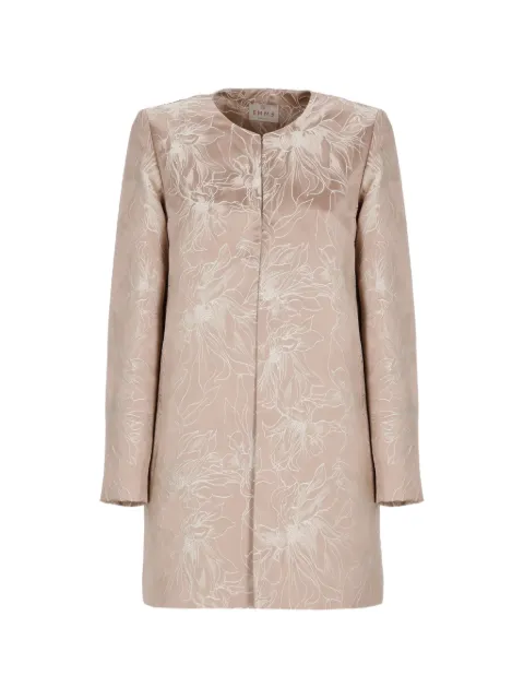 EMME floral-embroidered lurex-detail coat Pink EMMFULL2615041022200002