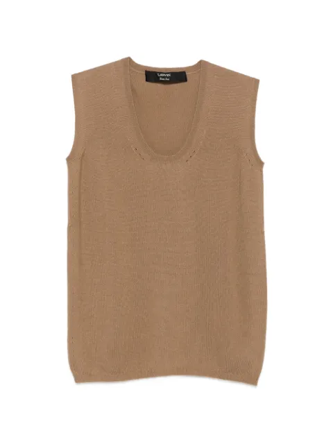 Lanvin Pre-Owned 2004 pointelle-knit vest Neutrals LA250CAZ
