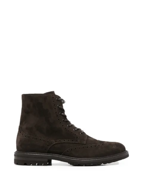 Henderson Baracco brogue-detail lace-up boots Brown 86505S0