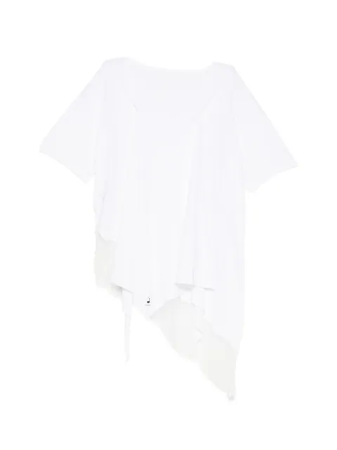pushBUTTON asymmetric laced T-shirt White PB2630211W