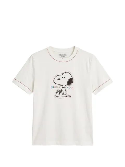 Chinti & Parker Snoopy-embroidered T-shirt White TAW2606CREAM