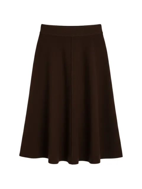 Chinti & Parker seam-detail A-line midi skirt Brown KAW2453CHOCOLATE