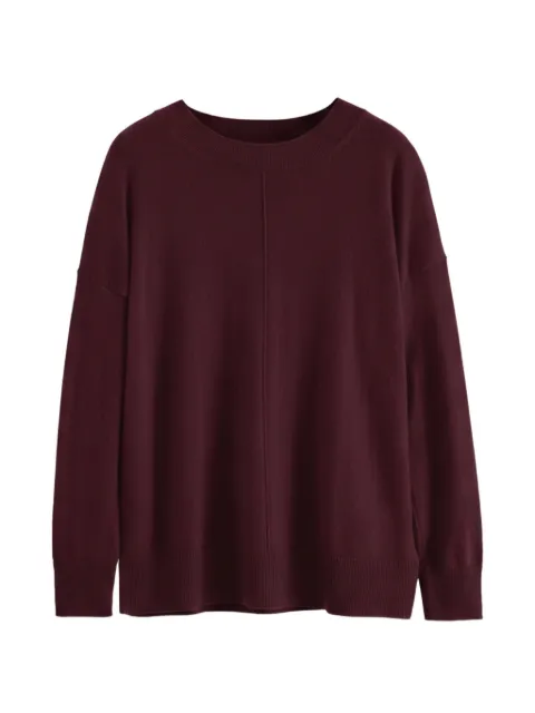 Chinti & Parker Basics seam-detail slouchy sweater Purple KPS2322AUBERGINE