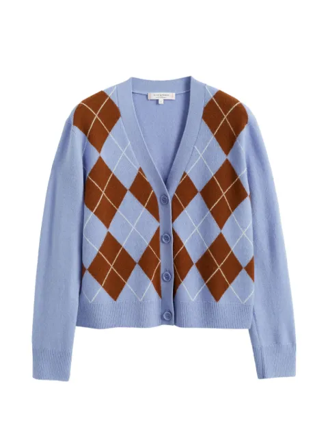 Chinti & Parker argyle-pattern button-up cardigan Blue KSS2688BBABYBLUE
