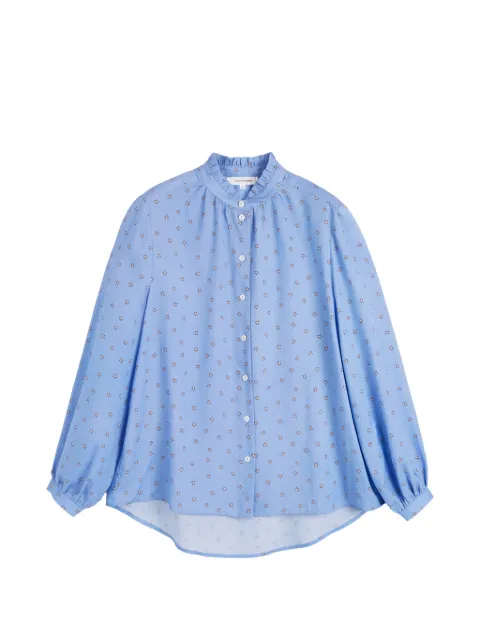Chinti & Parker star-print ruffled shirt Blue TAW2604BABYBLUE