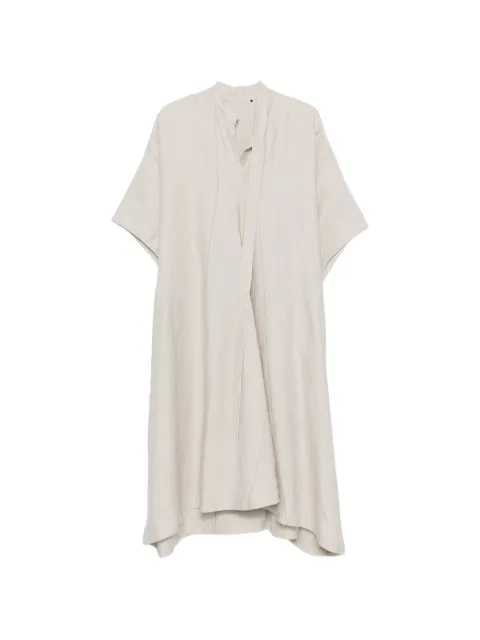 Ziggy Chen panelled short-sleeve midi dress Neutrals 0W2620610