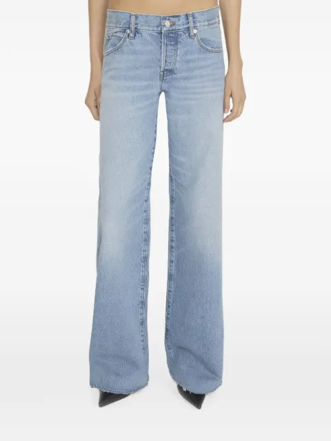 FRAME The Pixie Gray wide-leg jeans Blue 2055POH105DGOH