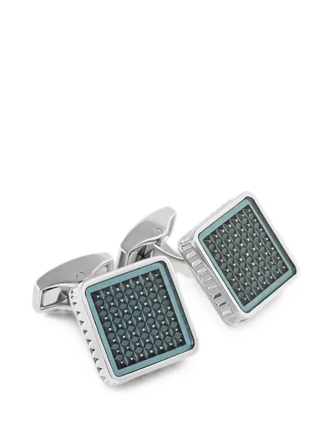 Tateossian Giza Ice square-shape cufflinks Silver CF0667RTBM