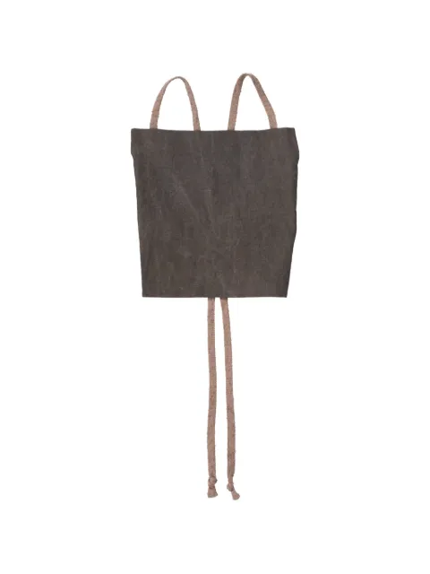Ziggy Chen square-neck top Brown 0W2610107