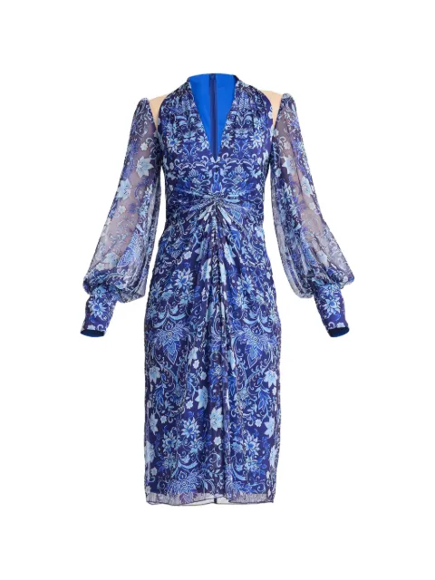 Tadashi Shoji floral-print midi dress Blue CKJ26353MBIMU